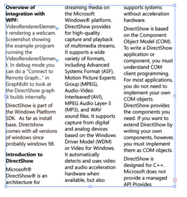 One column of text flows into the next.