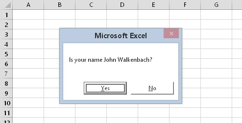 The GuessName procedure displays this dialog box.