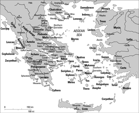 Map Of Ancient Greece Athens. Map of Ancient Greece