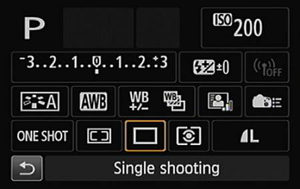 You also can change the Drive mode setting via the Quick Control screen.