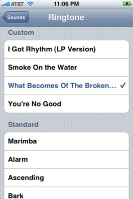 Choose a ringtone.