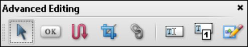 The Advanced Editing toolbar.
