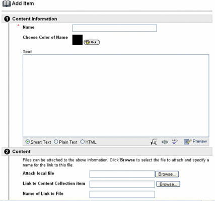 Add an item to post your syllabus.