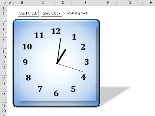 An analog-clock application.