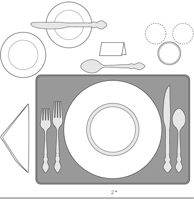 An informal place setting can add style to your dinner party.