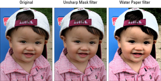 Use filters to correct image imperfections or to completely transform images.