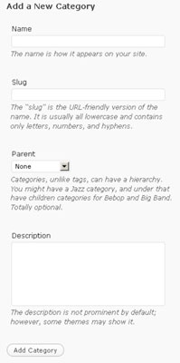 Create a new category on your blog.