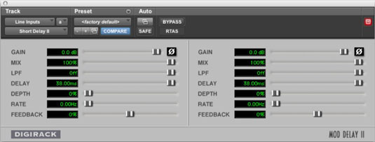 A delay effect processor allows you to create various echoes.
