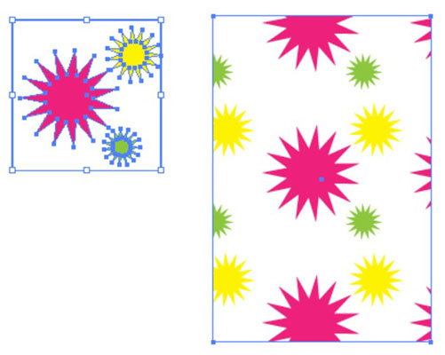 A pattern with a transparent bounding box.
