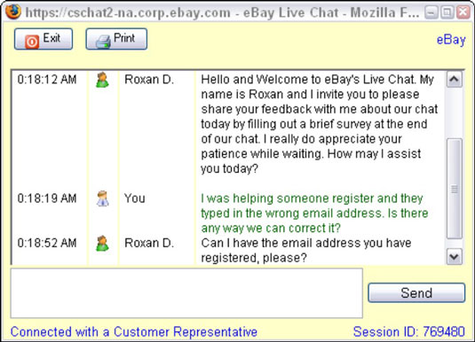 Within minutes of clicking Live Help, you can be online with a real person.