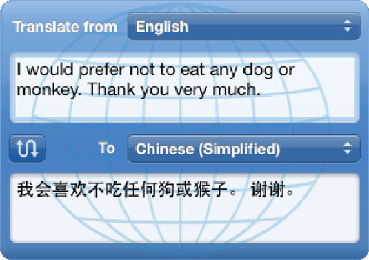 The Translation widget is incredibly useful when you travel abroad.