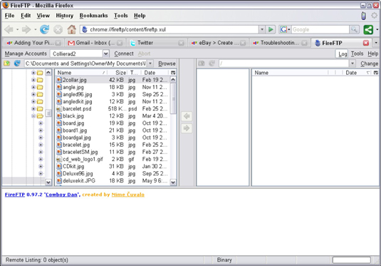 Selecting your default directory.