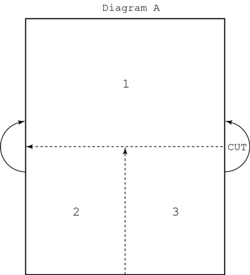 Cut and attach two lengths of fabric to make needed width for tablecloth.