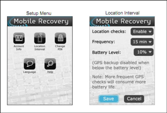 Verizon Wireless's Mobile Device recovery app.