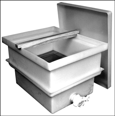 A double uncapping tank helps you harvest wax cappings. It reclaims the honey that drains from the