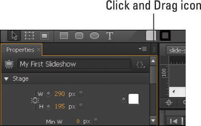 The Click and Drag icon for panels.