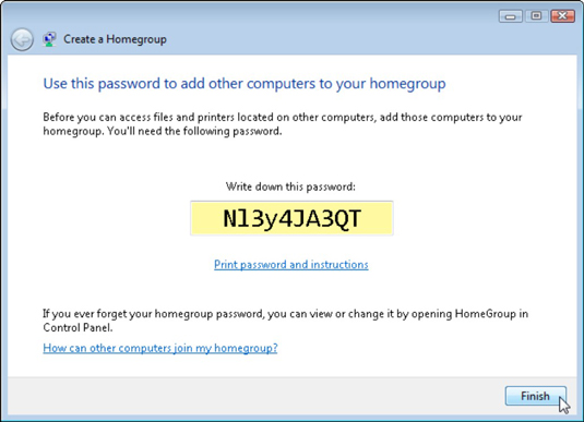 Type the password into each Windows 7 PC within your Homegroup.