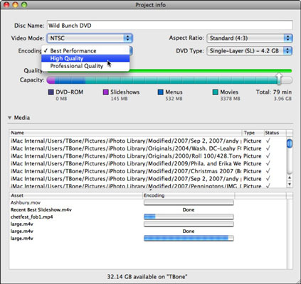 Check the project size and encoding progress or change encoding settings.