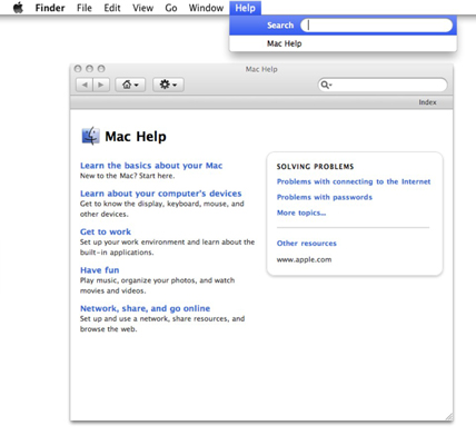 Start looking for answers in the Help window.
