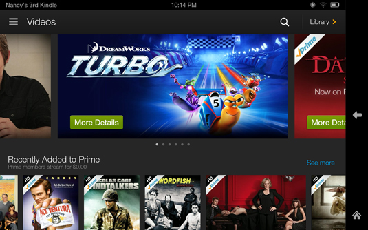 The bright display on Kindle Fire HDX makes media shine.