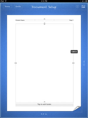 Set Margins In Pages Ipad