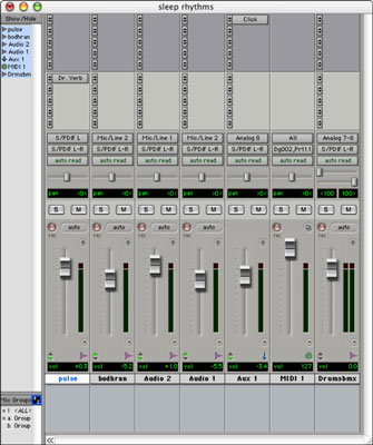 Use your mouse and computer keyboard to control a software mixer.
