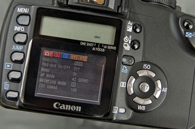 Choosing the RAW file format in your camera’s menu.