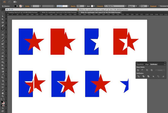 Using one shape to change another in Illustrator.