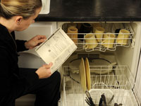 The manufacturer knows how to stack the dishwasher efficiently, so take that advice.