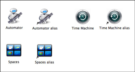 An alias is a pointer to another application, file, or folder.