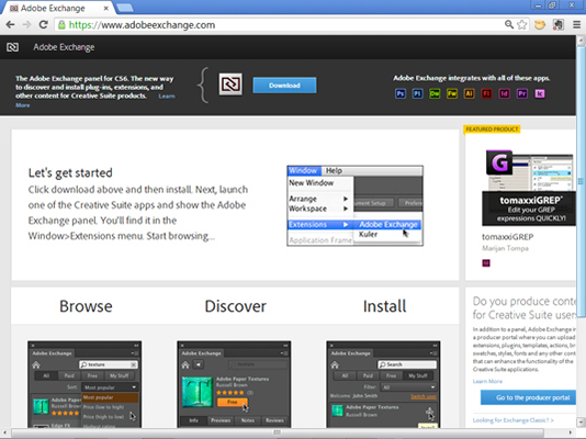 Visit the Adobe Extension site to add Dreamweaver extensions.