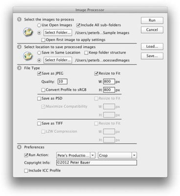 Figure 16-11: Image Processor can batch-convert to speed your workflow.