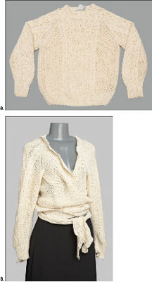 Turning a sweater into a wrap is just one way to repurpose clothes.