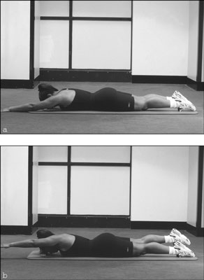 The back extension stretches and strengthens your lower back. [Credit: Photograph by Sunstreak Prod