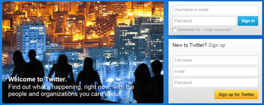 Enter a bit of data on Twitter and you’re in! Fill out your bio on the following page.