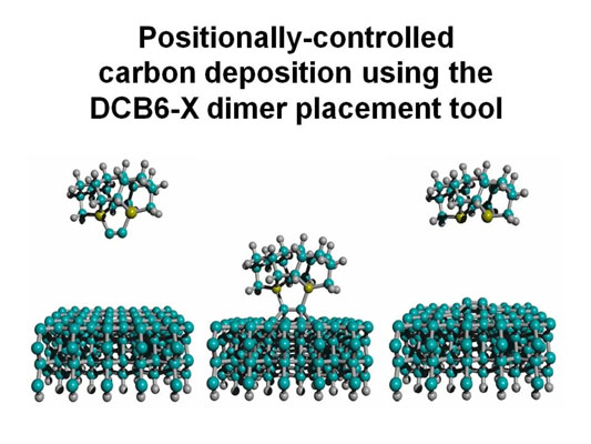 Depositing carbon atoms in a molecular assembly process. [Credit: Image © 2004 Robert A. Freit
