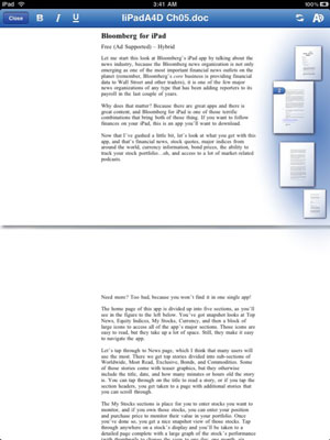 A document in Quickword.