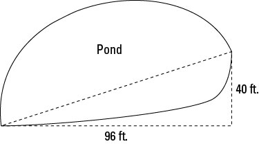 Finding the distance across a pond.
