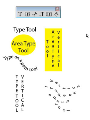 Adobe CS5 Illustrator Type tools.