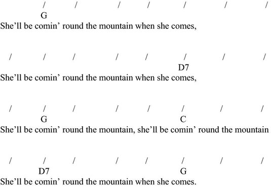 Strum along to She’ll Be Coming ’Round the Mountain.