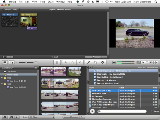 Call on your iTunes Library to add music to your iMovie.