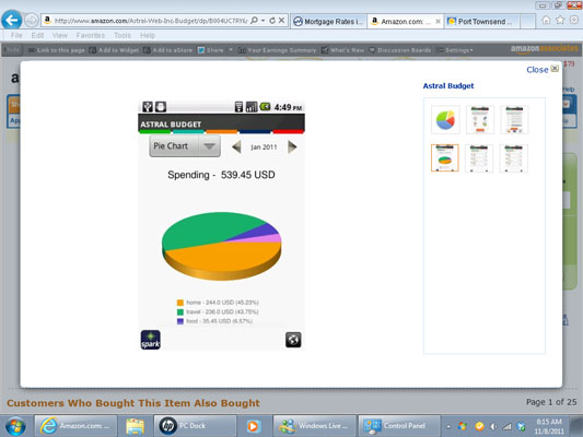 Use handy charts to visualize your spending practices.