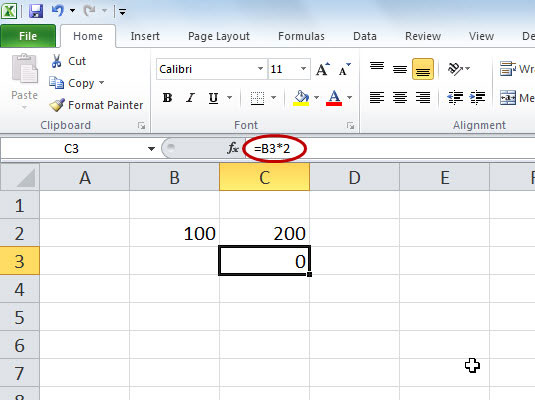 Relative references adjust when you copy a formula.