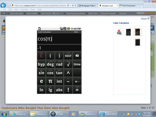 The secondary keyboard offers even more functions.