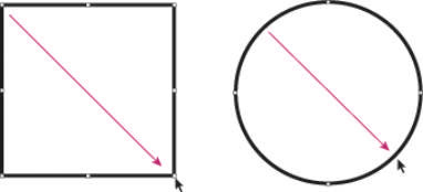 Click and drag diagonally to create a shape.