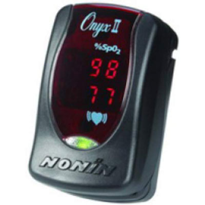 An Onyx II wireless pulse oximeter from Nonin.