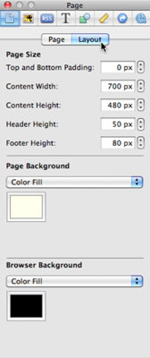 Change the page layout attributes.