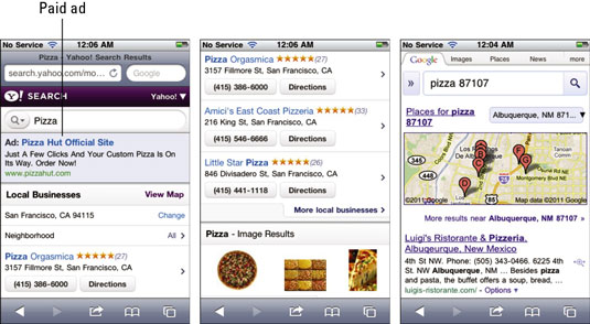 [Credit: Left and center images reproduced with permission of Yahoo! Inc. © 2011 Yahoo! Inc. Y
