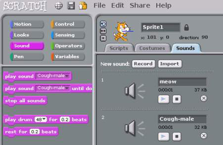 [Credit: Scratch is developed by the Lifelong Kindergarten Group at the MIT Media Lab. See http://s