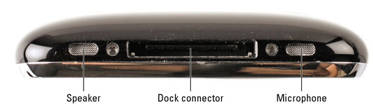 View the bottom side of the iPhone 3G.